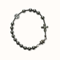 Hematite Cross Bracelet